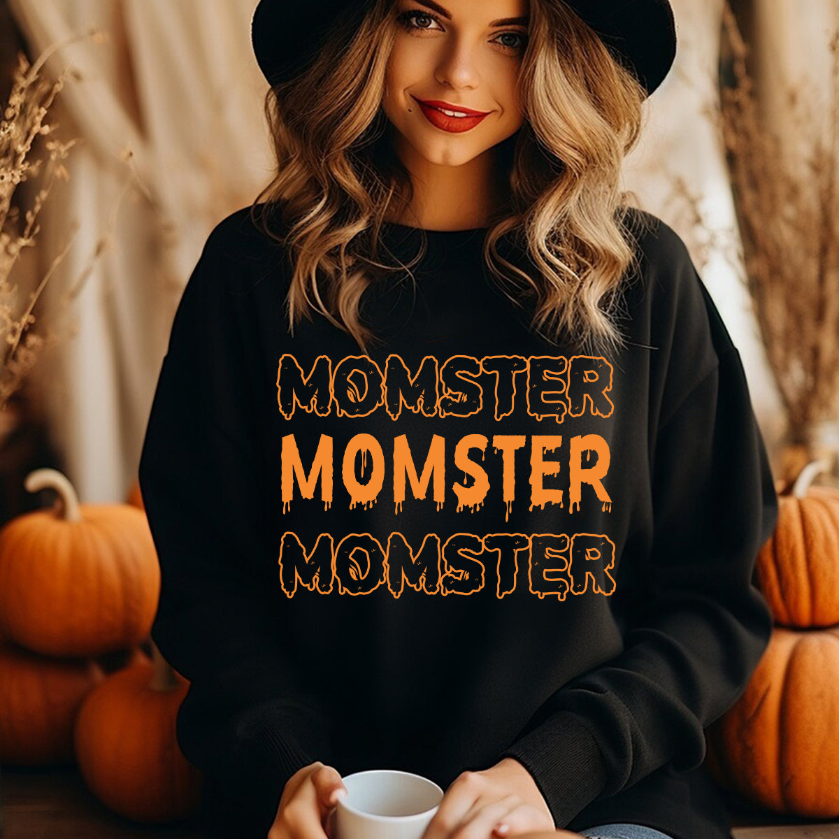 Teesdily | Dad Mom Halloween Shirt, Momster Dadcula Tee Sweatshirt Hoodie Mug, Momster Halloween Costume, Halloween Lovers Gifts, Mom Dad Gifts