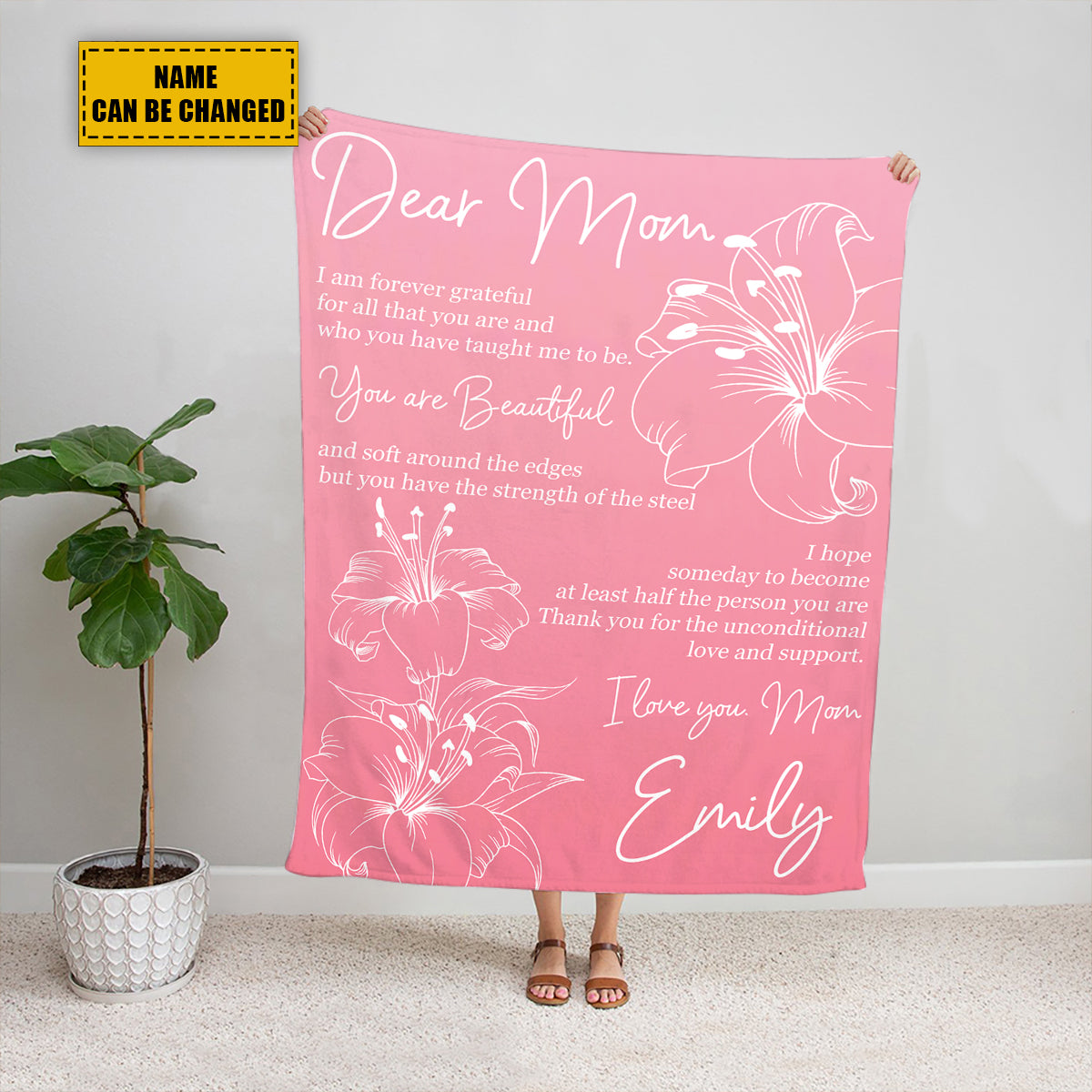 Teesdily | Customized Great Mothers Day Travel Blanket Birthday Gifts From Daughter Dear Mom You Are Beautiful Mum Keepsake Best Mom Ever Gifts