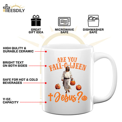 Teesdily | Are You Fall-O-Ween Jesus Shirt, Funny Jesus And Pumpkin T-Shirt, Halloween Jesus Pumpkin Fall Religious Sweater Hoodie, Jesus Lovers Gift