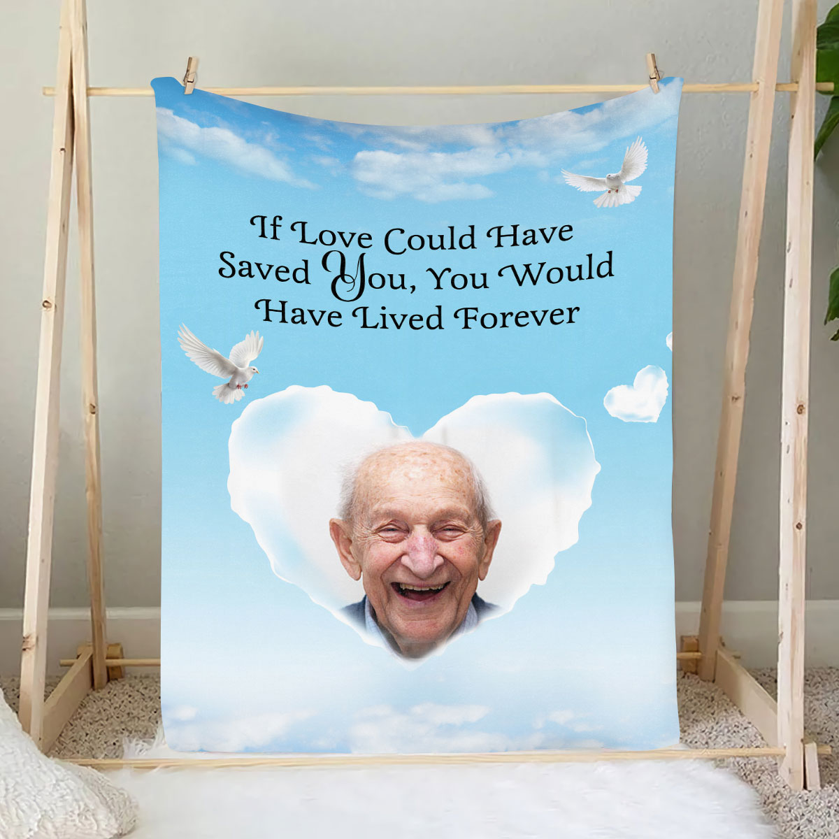 Teesdily | Personalized Photo Memorial Blanket, If Love Could Have Saved You Fleece, Memorial Gift For Family Siblings Friends, Sympathy Custom Gifts