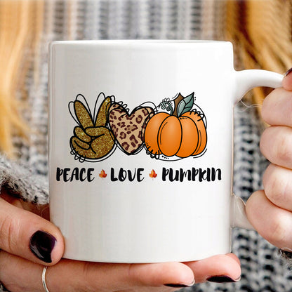 Teesdily | Peace Love Fall Pumpkin Shirt, Happy Holiday Tee Sweatshirt Hoodies, Fall Vibes Mug, Fall Shirts For Women Faith