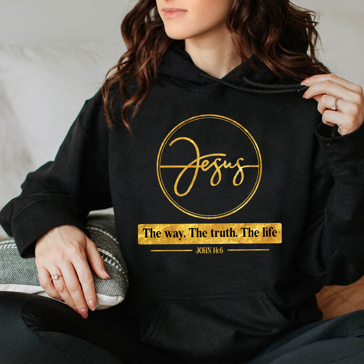 Teesdily | Jesus Christ Unisex Shirt, Jesus The Way The Truth The Life Jesus Shirt, God Inspiration Sweatshirt Hoodie Mug, God Believer Gifts