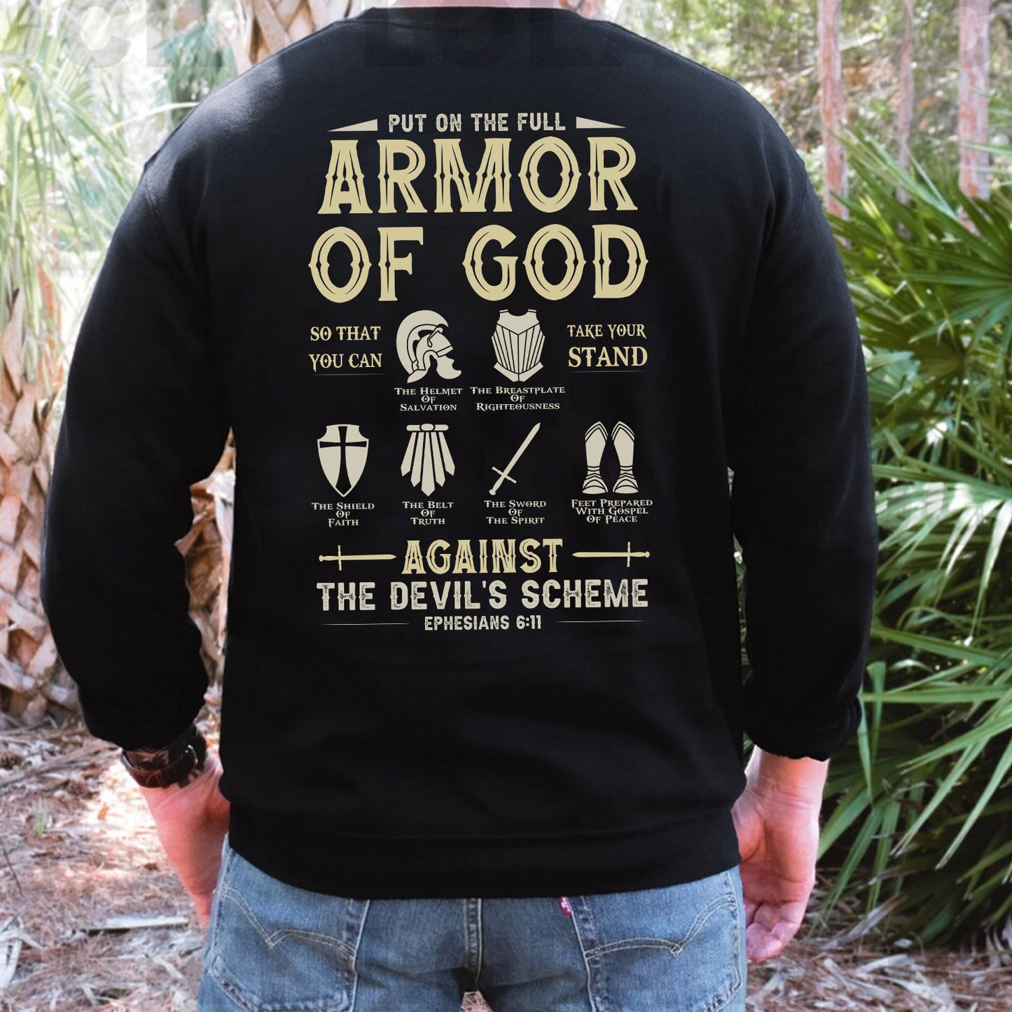 Teesdily | Put On The Full Armor Of God Ephesians 6:11 Jesus Shirt,  Armor Of God Unisex Tshirt Hoodie Sweatshirt Mug, Jesus Warrior Christian Gifts