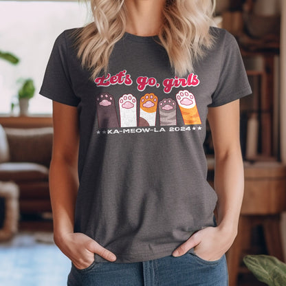 Teesdily | Let's Go Girls Childless Cat Lady Shirt, Ka-meow-la 2024 T-shirt, Cute Cat Lady Sweatshirt Hoodie Mug, Comma La T-shirt