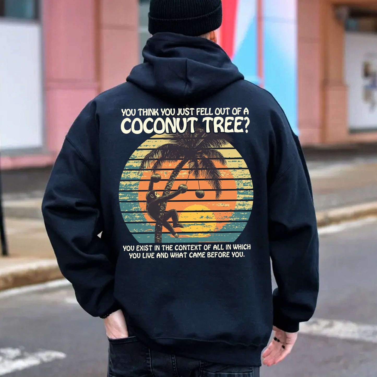 Teesdily | Comma La Coconut Tree Shirt, You Think You Just Fell Out Of A Coconut Tree Shirt, Coconut Monkey Sweatshirt Hoodie Mug, Girl Power Shirt