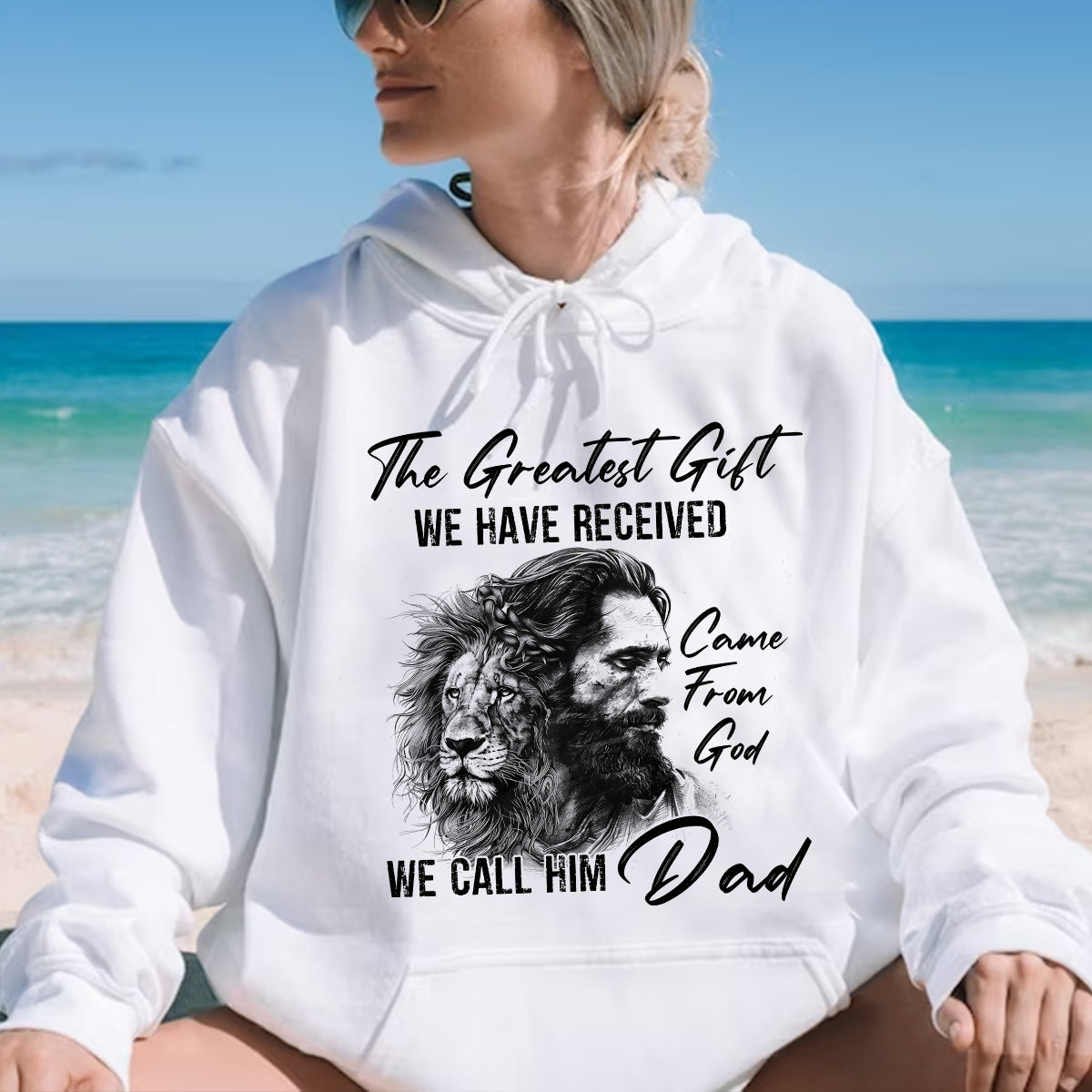 Teesdily | Jesus Lion Shirt, We Call Him Dad Shirt, Christian Father's Day Gift, God Gift, Unisex Tshirt Hoodie Sweatshirt Mug, Jesus Lover Gift