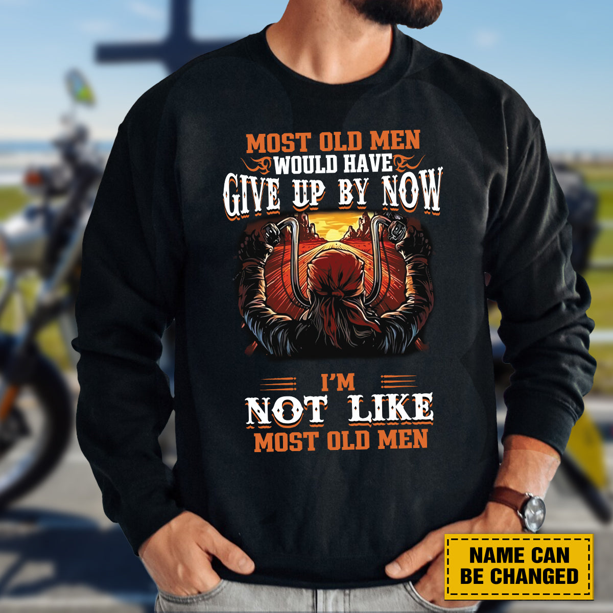 Teesdily | Customized Christian Biker Shirt, I'm Not Like Most Old Men Biker Sweatshirt Hoodie Mug, Christian Motorcycle Tee, Speed Lovers Gifts