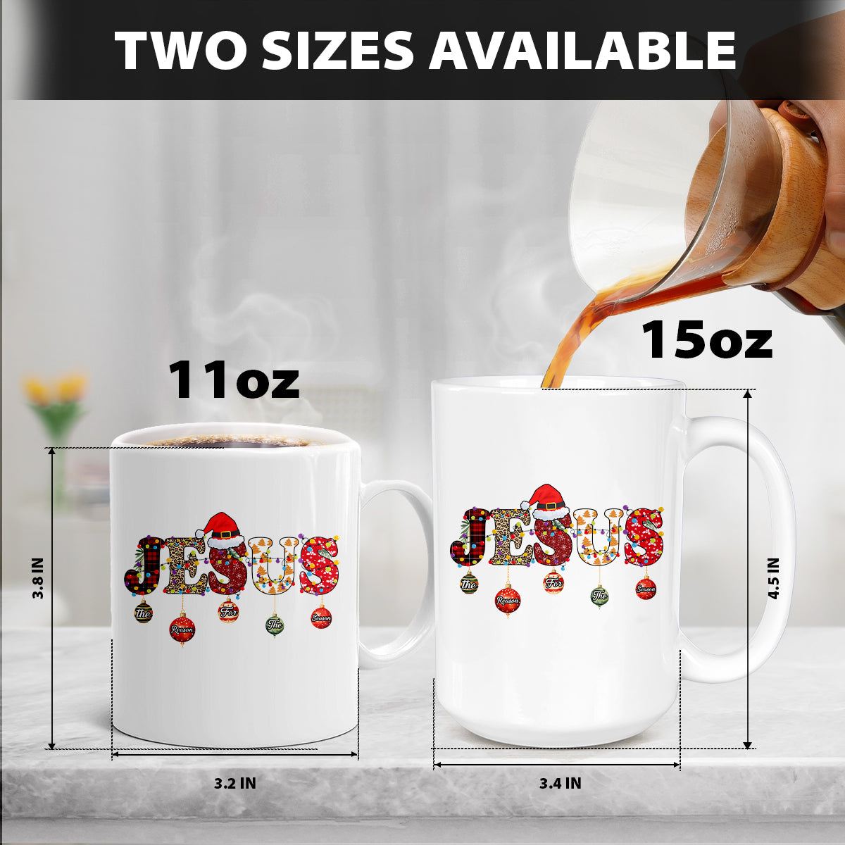 Teesdily | Jesus Christmas Shirt, Jesus The Reason For The Season Tee, Christ Religious Faith Sweatshirt Hoodie Mug Christmas Gift