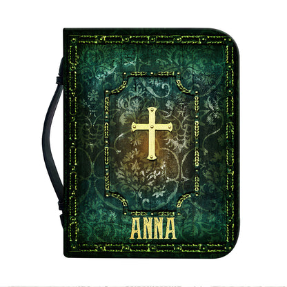 Teesdily | Customized Christian Cross Bible Carrier, For God Has Not Given Us A Spirit Of Fear, Jesus Bible Holder, Gifts For Pastor Bible Cover