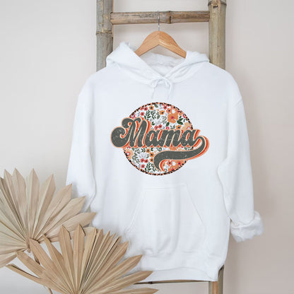 Teesdily | Mama Retro Style Shirt, Mom Floral Shirt Top, Mothers Day Gifts, Vintage Streetwear Apparel Unisex Tshirt Hoodie Sweatshirt Mug