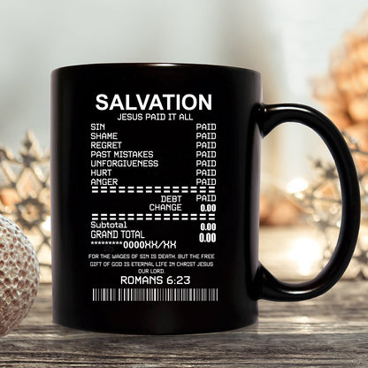 Teesdily | Salvation Jesus Paid It All T-Shirt Bible Scripture God Christian Sweatshirt Hoodie Mug Religious Gift For God Faith Believers