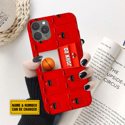 Teesdily | Customized Name Number Basketball Sport Phone Case Basketball Player Case Cover Gift For Basketball Player Sport Lovers