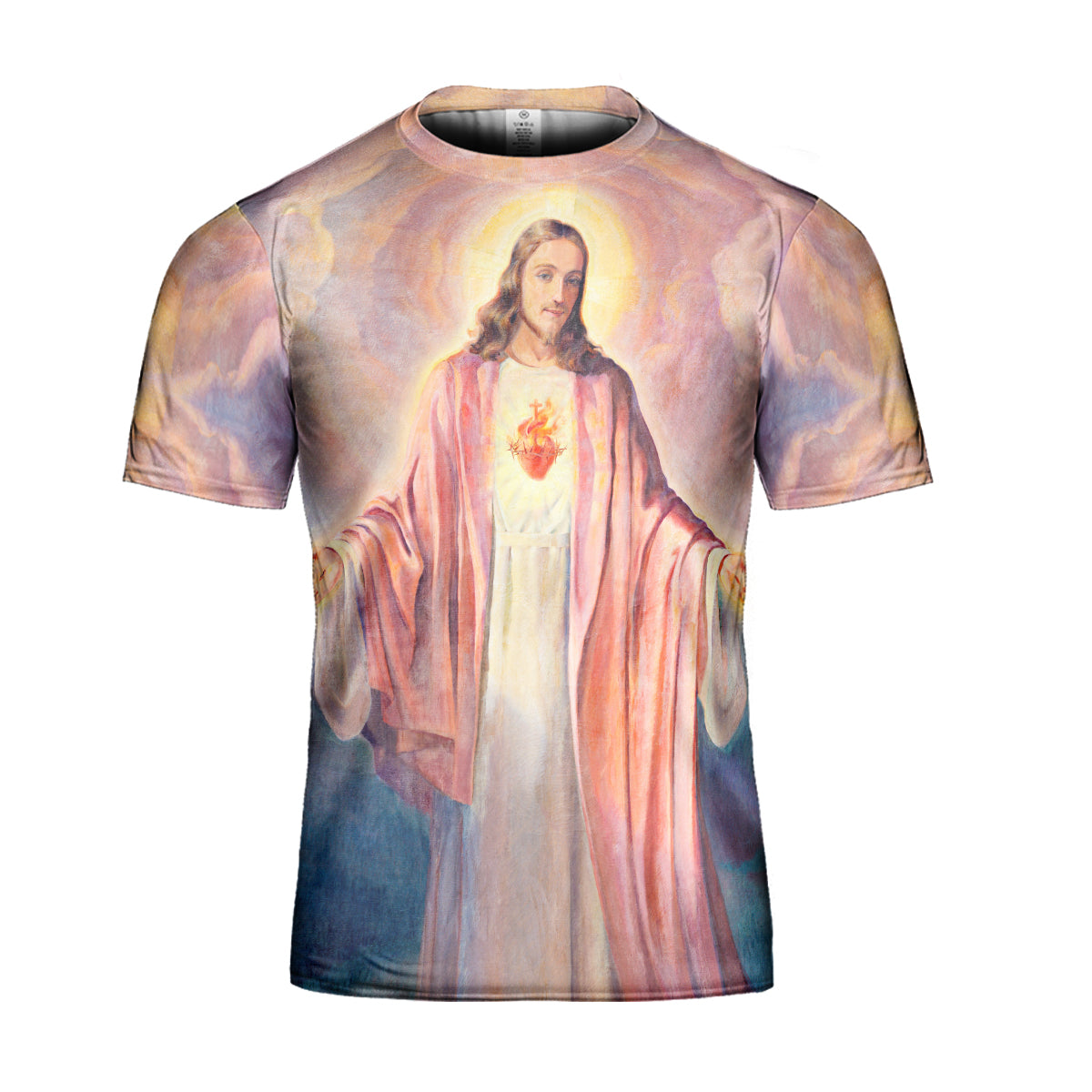 Teesdily | Jesus Christian Heaven Religion 3D T-Shirt God Christ Cross Redeemed Sport All Over Print Shirt Religious Gifts