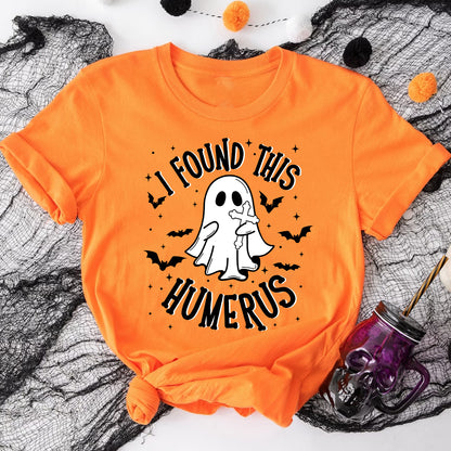 Teesdily | Boo Spooky Halloween Shirt,  I Found This Humerus Boo Trick Or Treat Tee Sweatshirt Hoodie Halloween Gift, Halloween Costume, Humor Shirt