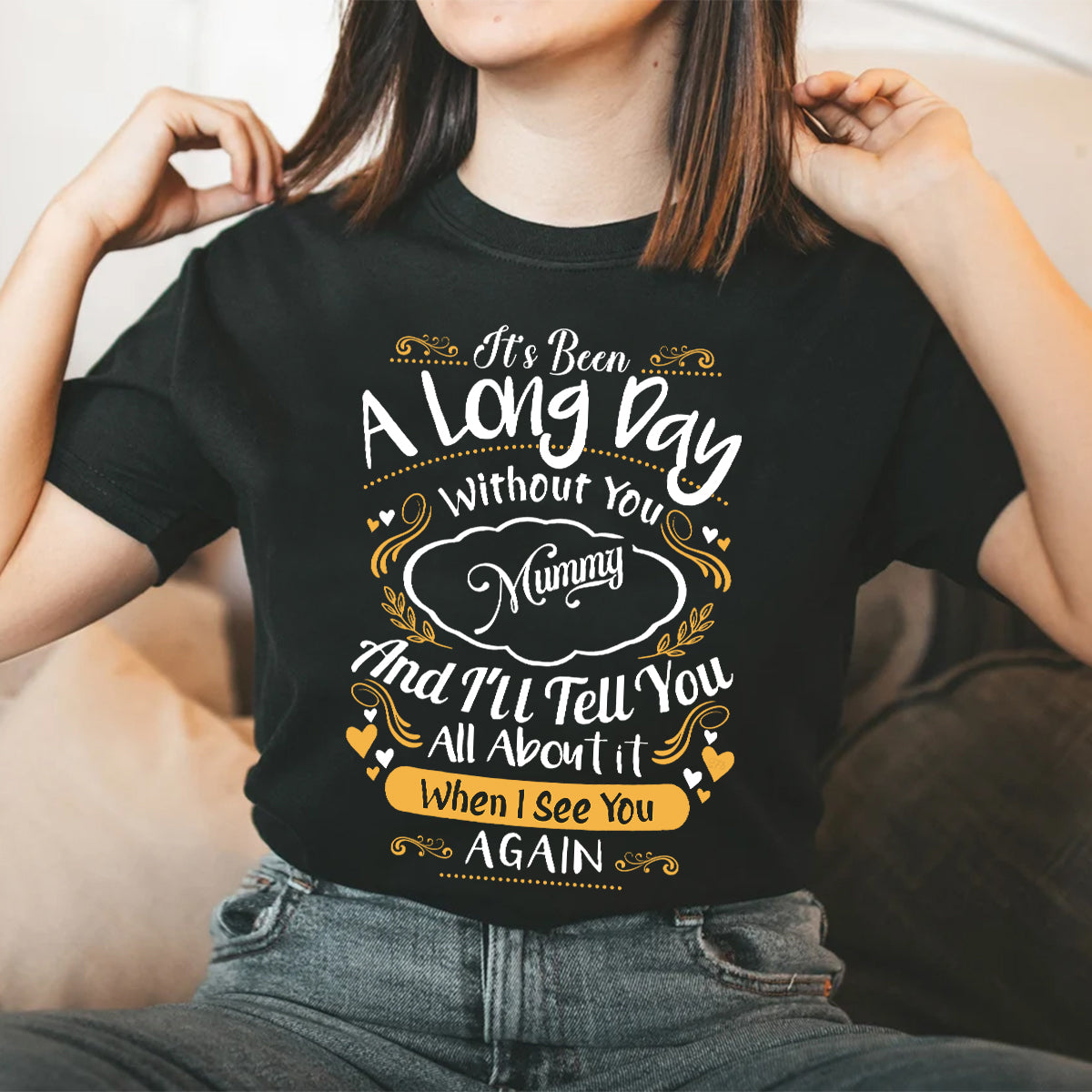 Always In My Heart It's Been A Long Day Without You, Mommy Cherishing Mom's Memory Tee, Hoodie, Sweatshirt, Mug