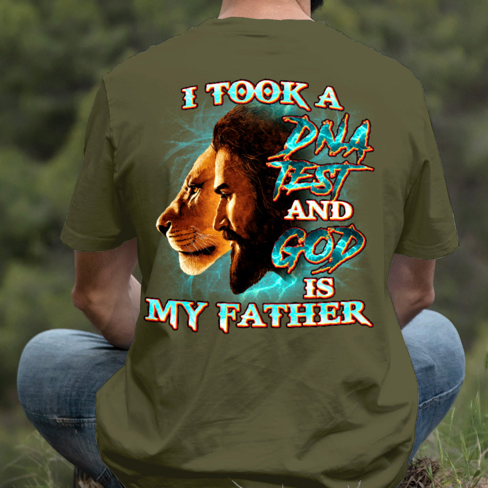 Teesdily | I Took A Dna Test Shirt, God Is My Father Men Sweatshirt, Jesus Lion Hoodie Mug, Christian Religious Gift