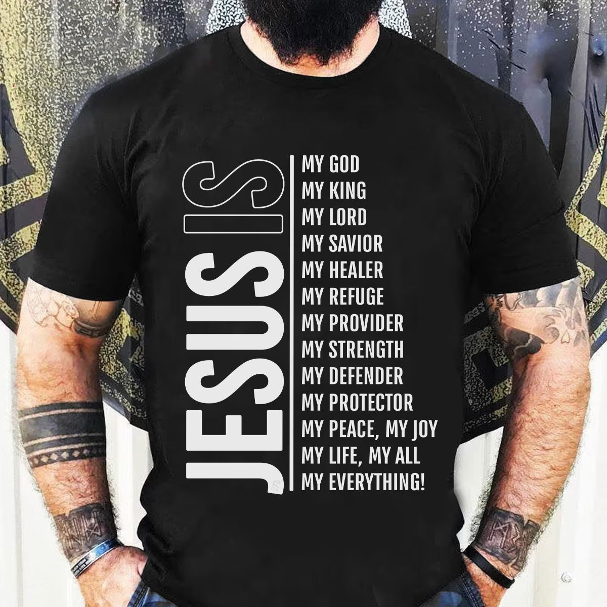 Teesdily | Jesus Christ Shirt, Jesus Is My God My King My Everything T-Shirt Sweatshirt Hoodie Mug, God Christian Religious Gift, Jesus Lovers Tee