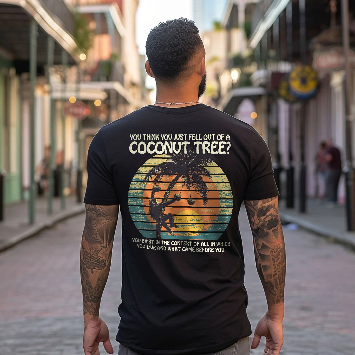 Teesdily | Comma La Coconut Tree Shirt, You Think You Just Fell Out Of A Coconut Tree Shirt, Coconut Monkey Sweatshirt Hoodie Mug, Girl Power Shirt