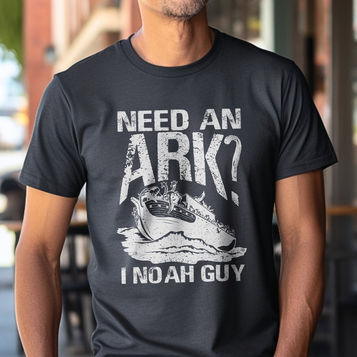 Teesdily | Jesus Fishing Shirt, Need An Ark I Noah Guy A Whimsical Hoodie Sweatshirt, Gift For Christians, Great For Noah's Ark Anniversary