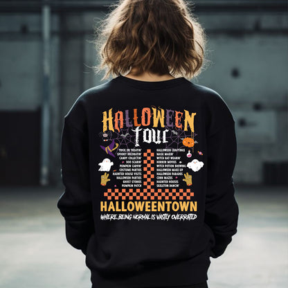 Teesdily | Halloween Tour Shirt, Halloween Town tee sweatshirt hoodie mug, halloween gifts, spooky season costume, halloween icons gifts