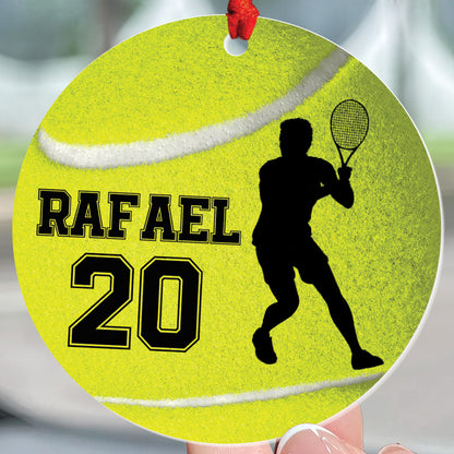 Teesdily | Personalized Tennis Ornament, Tennis Player Ornament Christmas, Tennis Team Tennis Life Ornament, Christmas Gift Coach