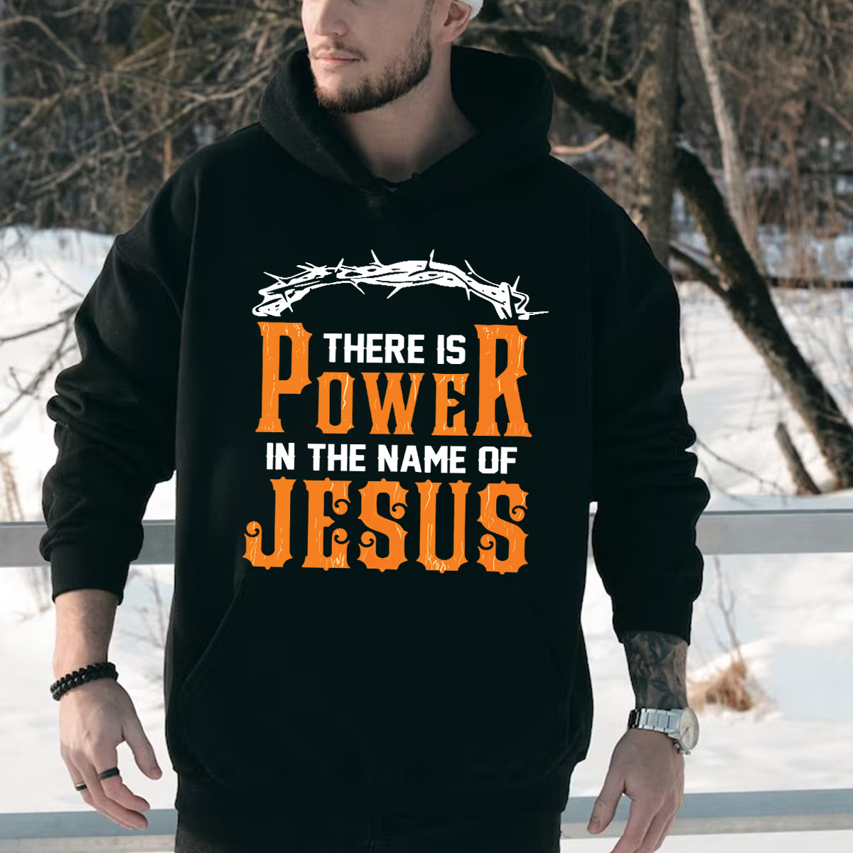 Teesdily | Jesus Crown Shirt, There Is Power In The Name Of Jesus Tee Hoodie Sweatshirt Mug, Christian Gifts, Inspirational Christian Tee