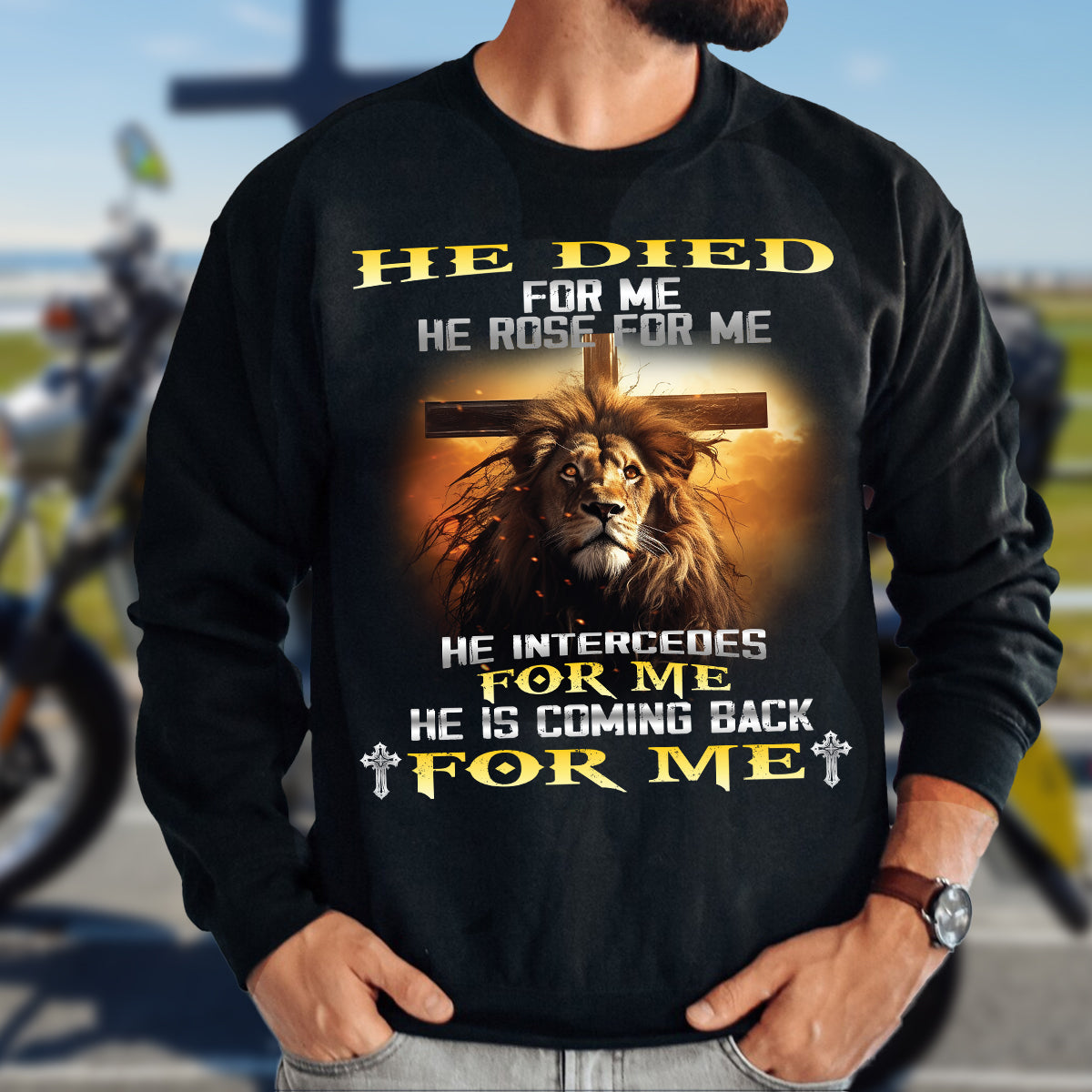 Teesdily | Lion Of Judah Jesus Cross Shirt, He Is Coming Back For Me Jesus Shirt, Jesus Lovers, Jesus Lion Hoodie Sweatshirt Mug, Jesus Lovers