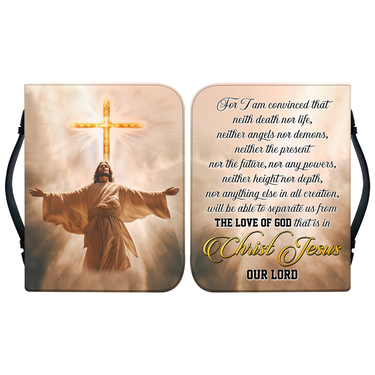 Teesdily | Personalized Jesus Christ Ascension Day Bible Cover Resurrection Of Jesus Bible Holder Love In Christ Jesus Lord Custom Religious Gifts