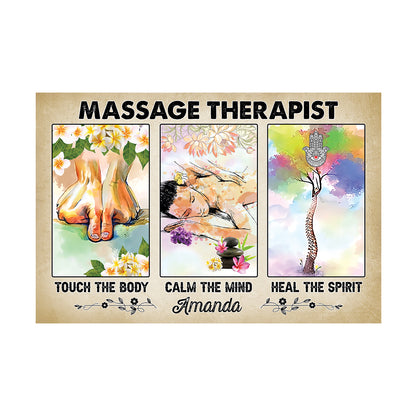 Teesdily | Massage Therapist Customized Art Painting Massage Therapy Poster Massage Therapist Office Decor Massage Therapist Graduation Gifts