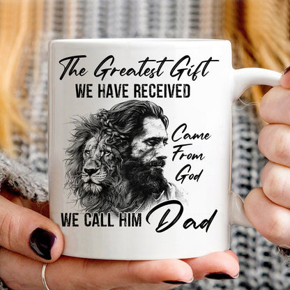 Teesdily | Jesus Lion Shirt, We Call Him Dad Shirt, Christian Father's Day Gift, God Gift, Unisex Tshirt Hoodie Sweatshirt Mug, Jesus Lover Gift