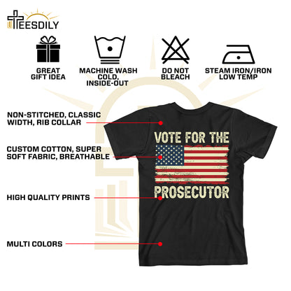 Teesdily | American Flag Patriotic Shirt, Support For The Prosecutor Tee Sweatshirt Hoodie Mug, Support Apparel Gifts, Support Tee