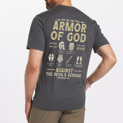 Teesdily | Amor Of God Novelty Shirt, Against The Devil's Scheme Ephesians 6 11 Hoodie Sweatshirt Mug, Christian Graphic Tees, Jesus Believer Gifts