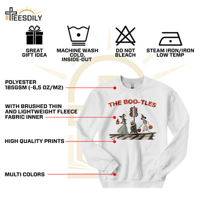 Teesdily | The Boo-tles Shirt, Halloween Witchy Sweatshirt, Halloween Boo-tles T-shirt, Witch Skeleton Mummy Pumpkin Hoodie Mug Gift