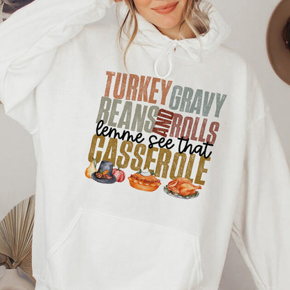 Teesdily | Thanksgiving Shirt, Turkey Gravy Beans And Rolls Tee Sweatshirt Hoodie Mug, Thanksgiving Gift, Turkey Fall Gift