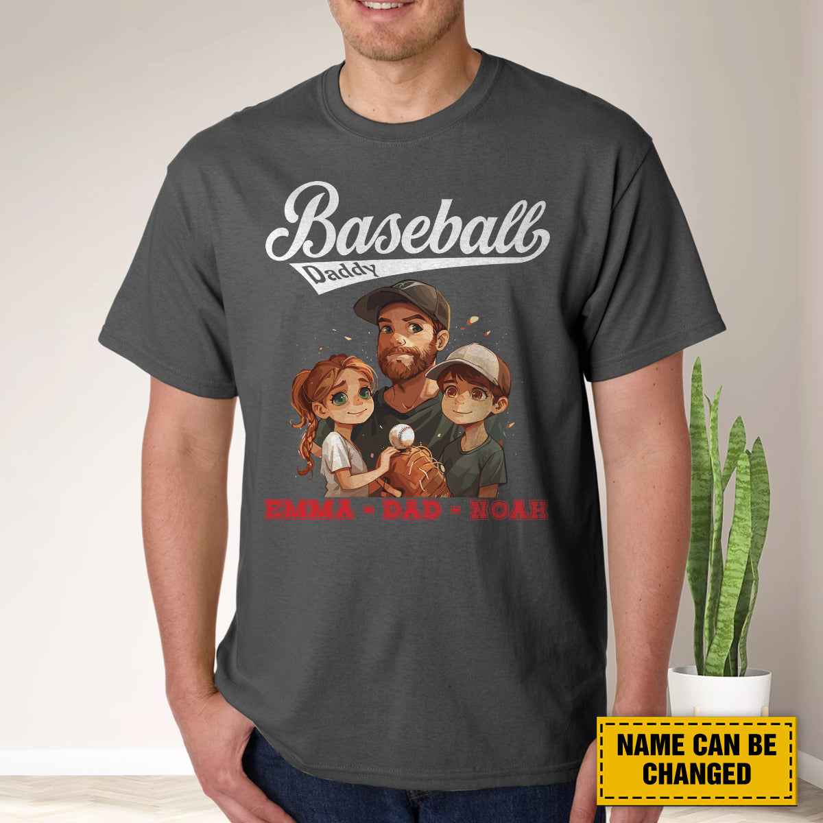 Teesdily | Customized Baseball Daddy Shirt, Father's Day Gift, Father Shirt, Fathers Day, Unisex Tshirt Hoodie Sweatshirt Mug