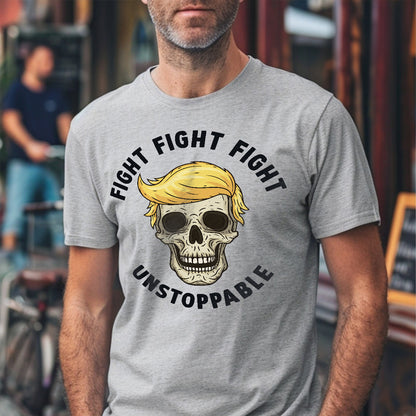 Teesdily | Fight Fight Fight Unstoppable Shirt, American Patriotic Shirt, Fight 2024 Sweatshirt Hoodie Mug, Can't Stop T-shirt, Halloween Shirt Gift