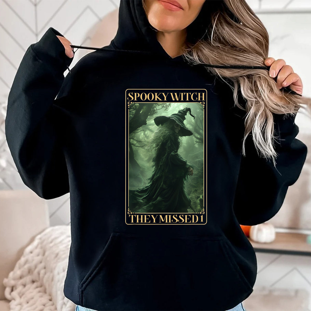 Teesdily | Spooky Witch Shirt, Halloween Witch Spooky Sweatshirt, They Missed 1 Hoodie, Spooky Vibes Social Club T-shirt, Halloween Gifts Women