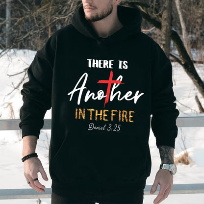 Teesdily | Jesus Christian Cross Short Sleeve Shirts, There Is Another In The Fire Sweatshirt Hoodie Mug, Christian Apparel Religious Gifts