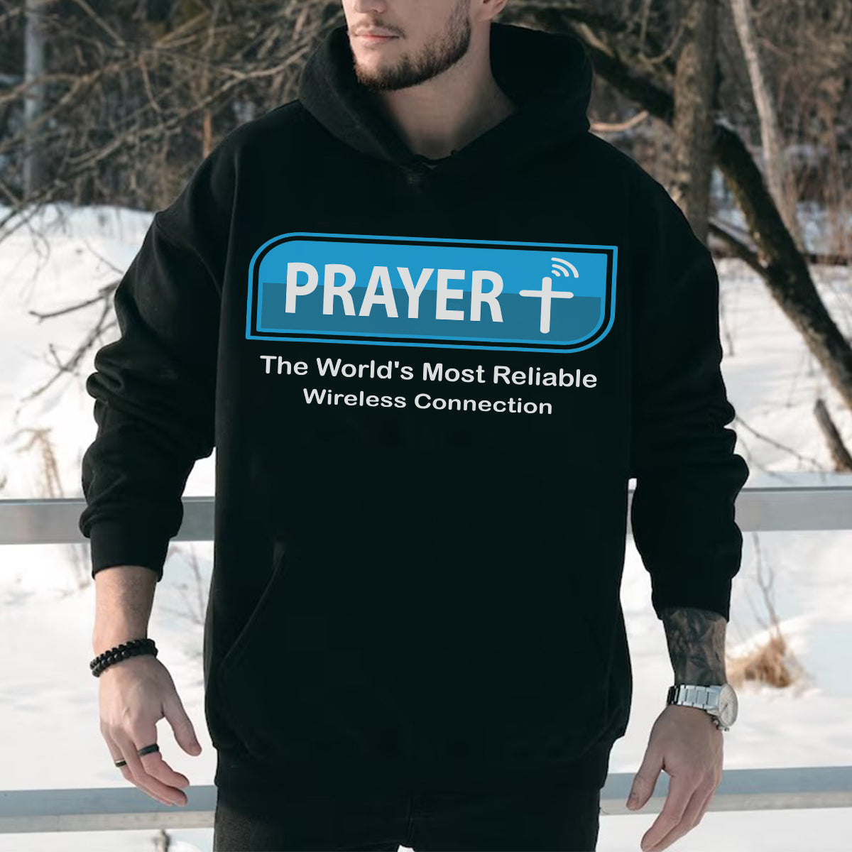 Teesdily | Jesus Christian Prayer Shirt Prayer The World's Most Reliable Wireless Connection Sweatshirt Hoodie Mug Prayer Funny Streetwear Clothing