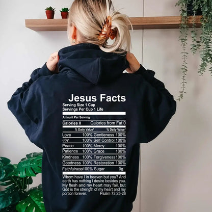 Teesdily | Jesus Facts Backside Casual Shirt God Is The Strength Of My Heart Sweatshirt Hoodie Mug Christian Religious Gifts