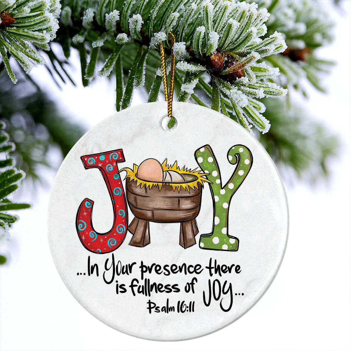 Teesdily | Jesus Nativity Christmas Rear View Mirror Accessories, Christmas Joy Car Charms, Psalm God Bible Verse Christmas Tree Ornament Decor