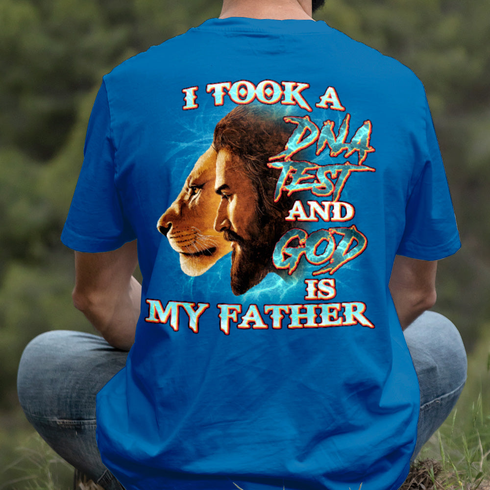 Teesdily | I Took A Dna Test Shirt, God Is My Father Men Sweatshirt, Jesus Lion Hoodie Mug, Christian Religious Gift