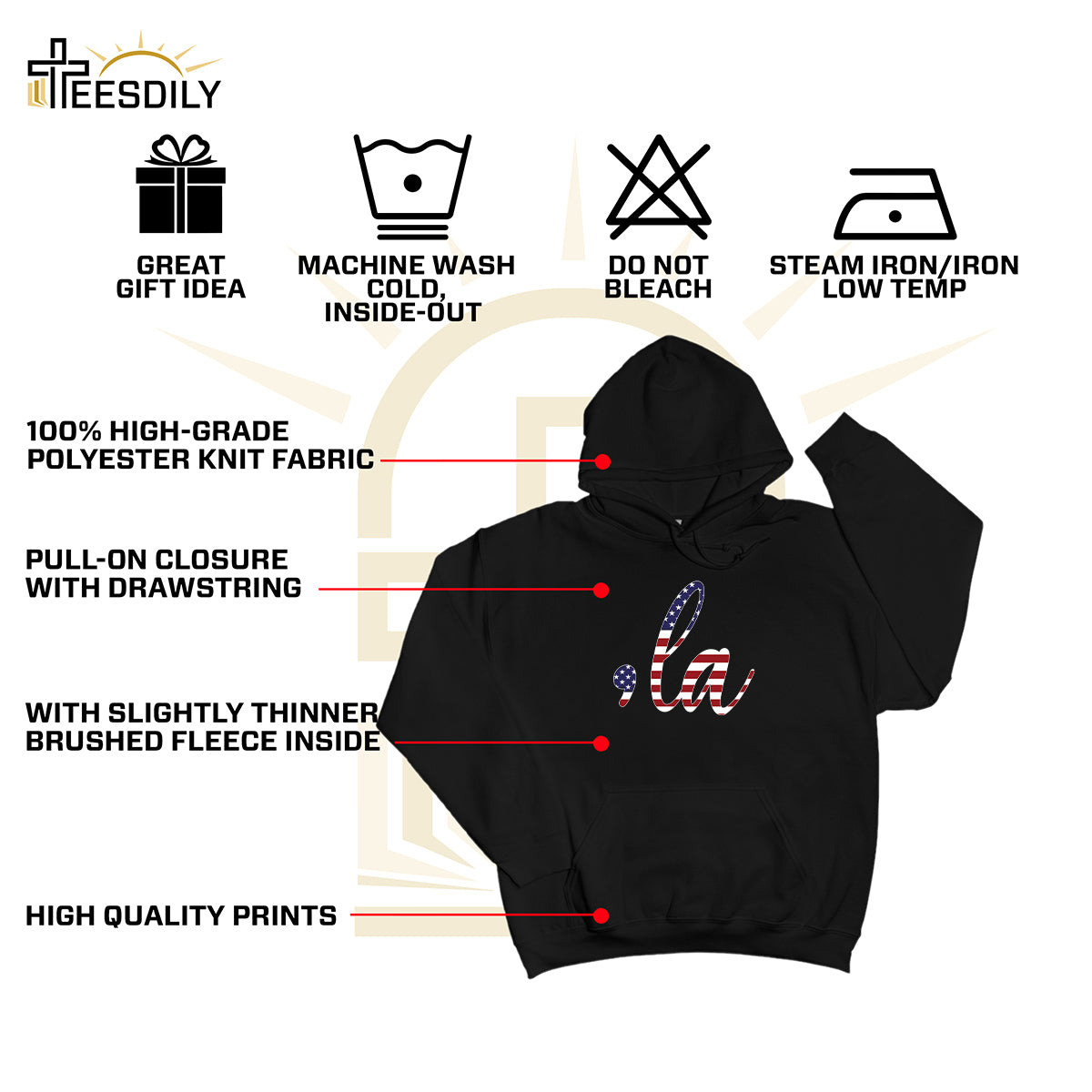 Teesdily | American Flag 2024 Comma La Shirt, Wonder Woman Sweatshirt Hoodie Mug, For The People T-shirt, First Female Power Tee, Patriot Day Gifts