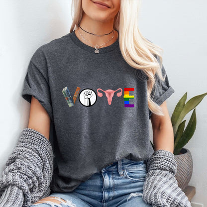 Teesdily | Roe Roe Roe Shirt, Equal Right Sweatshirt Hoodie Mug, My Body My Choice Shirt, Reproductive Rights Tee, LGBTQ T-shirt, Women Rights Gift