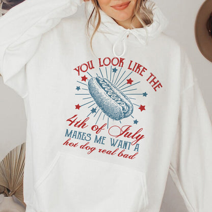 Teesdily | Indepdence Day Hotdog Funny Shirt, 4th Of July Hot Dog Real Bad Sweatshirt Hoodie, Independence Day Humor Mug, American Pride Gifts