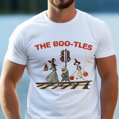 Teesdily | The Boo-tles Shirt, Halloween Witchy Sweatshirt, Halloween Boo-tles T-shirt, Witch Skeleton Mummy Pumpkin Hoodie Mug Gift