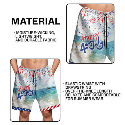 Teesdily | Customized Jesus America Beach Hawaiian Shirt, Happy 4th Of July Hawaii Set, Independence Day Gift, US Flag Pride Aloha Set Summer For Men