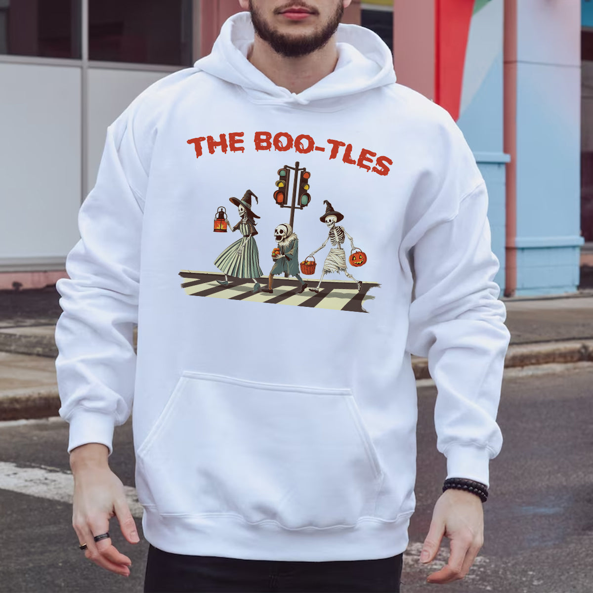 Teesdily | The Boo-tles Shirt, Halloween Witchy Sweatshirt, Halloween Boo-tles T-shirt, Witch Skeleton Mummy Pumpkin Hoodie Mug Gift