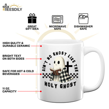 Teesdily | Holy Spirit Jesus Halloween Shirt, Ain't No Ghost Like The Holy Ghost Tee Sweatshirt Hoodie Mug, Halloween Christian Shirt