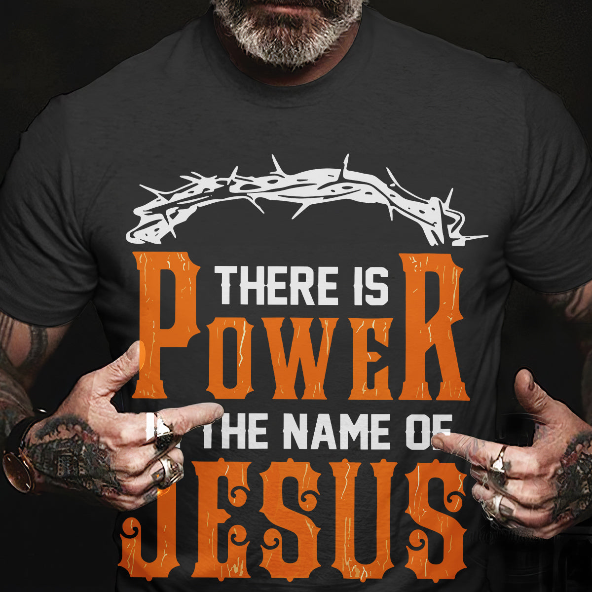 Teesdily | Jesus Crown Shirt, There Is Power In The Name Of Jesus Tee Hoodie Sweatshirt Mug, Christian Gifts, Inspirational Christian Tee